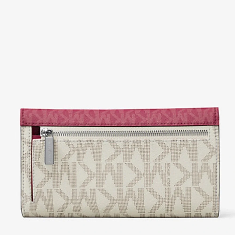 MICHAEL KORS Jet Set Travel Signature Logo Tri-Fold Wallet
DARK RASPBERRY MULTI - Picture 3 of 16